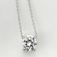 Collier simple et élégant plaqué or, collier avec pendentif en zircon pour femmes