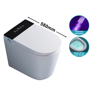 Inodoro Inteligente HONAJO de Una Pieza con Sensor de Descarga Automática, Control Remoto, Asiento con Calefacción, Desodorización Automática, Montaje en el Suelo, Moderno - Product Image 2