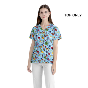 Top vente unisexe Touchhealthy femmes gommage hauts 100% coton uniformes d'allaitement gommages médicaux en gros impression gommage uniformes haut - Product Image 5