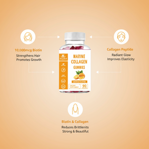 Kangherb Vente en gros Meilleur prix Stimuler le métabolisme Augmenter le collagène de la peau Gummies de collagène marin - Product Image 4