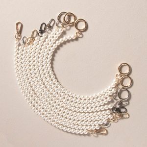 Bolsa de perlas de tamaño personalizado de lujo, correa de cadena colgante para teléfono móvil, cuentas de alto brillo con línea de alambre, bolsa cruzada, cadena de perlas - Product Image 3