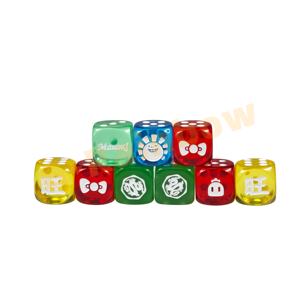 Set di Dadi in Acrilico Traslucido Personalizzati Incisi per Giochi da Tavolo, Giochi di Ruolo e Apprendimento Matematico - Product Image 1