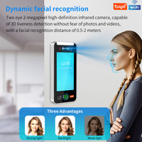 Aplicación WIFI Control de acceso de asistencia facial Huella digital AI Reconocimiento facial Tarjeta RFID Contraseña Software en la nube gratuito MQTT HTTP