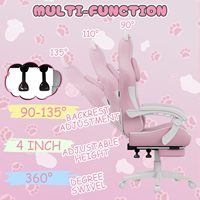 Cadeau pas cher promotionnel femmes rose belle mignonne Silla Gamer Pro Rosa meilleur blanc nouveau cuir e-sports chaise de jeu avec oreilles de chat
