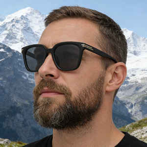 Gafas de Sol Cuadradas Kolabon para Hombre, Lentes Polarizadas TAC con Protección UV400, Marco de Metal y Plástico, Protección Solar para Conducir al Aire Libre - Product Image 5