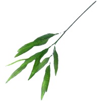 Branche de fougère artificielle, 13 feuilles, vert foncé, tige de plante artificielle, accessoire de photographie pour toile de fond de mariage, décoration intérieure et extérieure