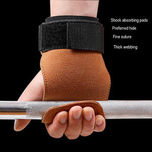 Muñequeras <span class=keywords><strong>de</strong></span> cuero <span class=keywords><strong>de</strong></span> vaca para levantamiento <span class=keywords><strong>de</strong></span> pesas, muñequeras personalizadas para gimnasio - Product Image 2