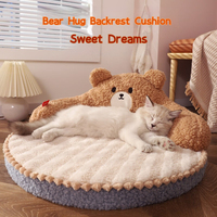 Lit pour animaux de compagnie de luxe, grand format, pour chat et chien, vente en gros, apaisant, rose, personnalisé, grand lit donut pour animaux de compagnie, pour chats d'intérieur