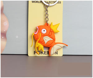 5 styles de porte-clés Lapras de 5 à 7 cm, porte-clés en caoutchouc Farfetch'd <span class=keywords><strong>Poliwag</strong></span>, porte-clés 3D Meowth Magikarp pour enfants, cadeau - Product Image 4
