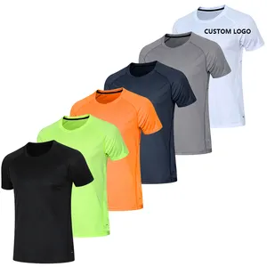 Men Quick Drying Polyester Shirts Cool Dry Breathable Short Sleeve Sports T-Shirt