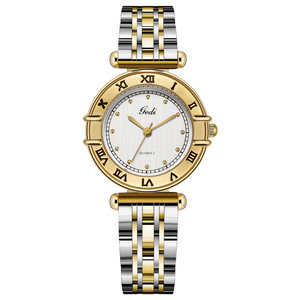 Nuevo reloj de pulsera de cuarzo para mujer, de acero inoxidable sólido, de alta gama, con esfera de números romanos. - Product Image 2