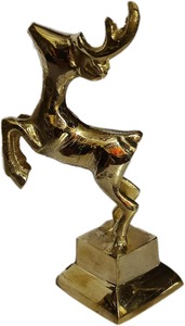 Elegante estatua de ciervo de latón con piernas levantadas, vajilla de Reno para correr, pieza de exhibición para decoración del hogar - Product Image 4