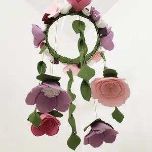 Couronne de fleurs en feutre, fournitures de couronne colorées de haute qualité, vente en gros, nouveau design