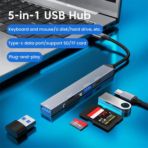 5 trong 1 <span class=keywords><strong>USB</strong></span> 3.0 HUB Splitter Loại C bộ nhớ SD TF Đầu đọc thẻ <span class=keywords><strong>USB</strong></span> 2.0 loại C Adapter OTG cho Xiaomi Lenovo MacBook - Product Image 2