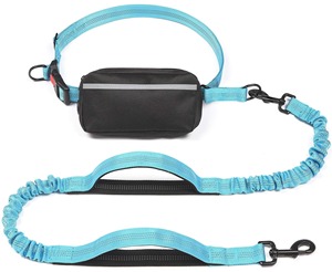 <span class=keywords><strong>Laisse</strong></span> <span class=keywords><strong>extensible</strong></span> multifonctionnelle en nylon réfléchissant et réglable pour la marche et la course. - Product Image 1
