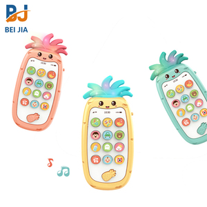 Ananas lumineux bébé téléphone portable jouets 1-2 ans téléphone portable <span class=keywords><strong>jouet</strong></span> avec musique matière plastique 6-12 mois jouer téléphone - Product Image 5