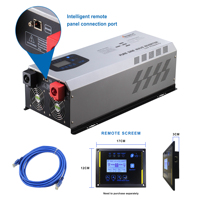 Onduleur solaire hors réseau 6000W 6KW, biphasé 48V 120V/240V pour moteur, pour camping-car/camion, systèmes solaires hors réseau industriels et résidentiels