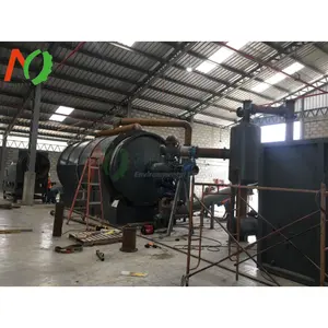 Mingjie Environmental Waste Tyre Scrap Recycling rubber and plastic To Fuel Oil pyrolysis machine