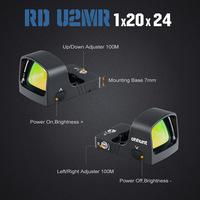Ohhunt Shake Awake Mini Red Dot Sight Multi Reticle 3 M & 36 M Tactical Reflex Sight pour R& R Cut Optic