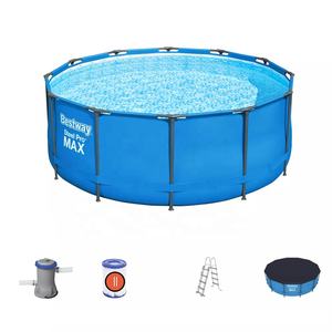 Piscina Elíptica <span class=keywords><strong>Bestway</strong></span> 56420 de 12 Pies x 48 Pulgadas con Cubierta, Escalera, Bomba de Filtro - Product Image 2