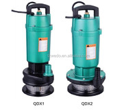 Pompe à eau électrique submersible QDX 1,5 kW 2 CV, personnalisable OEM, sortie 2-4 pouces, roue à aubes en aluminium, vente chaude