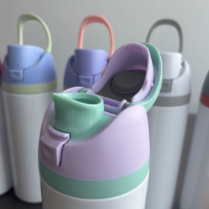 RTS 24oz Eco-Friendly Sublimation Stainless Steel Bottles <b>with</b> Portable Handle Sip <b>Lids</b> <b>and</b> <b>Straws</b> Sports Drinking <b>Cups</b> - Product Image 4