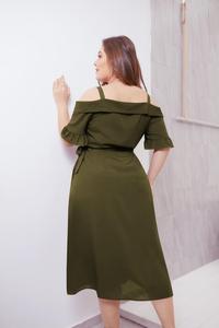 Femmes Vêtements Casual Robes <span class=keywords><strong>Plus</strong></span> La Taille Robe D'été Hors Épaule Rouge Nouvelle Mode Élégante Dames Robe <span class=keywords><strong>Midi</strong></span> - Product Image 6