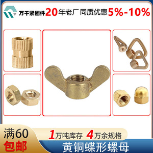 Wanqian Fasteners Brass Wing Nuts M3 M4 M5 M6 M8 M10 M20 Round Head Metric Natural Finish Hand Tightening Nut - Product Image 4