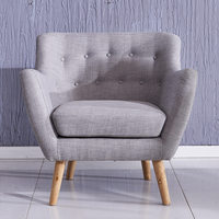 Canapé en tissu moderne et simple de style nordique avec revêtement en coton et lin, trois places, pour petit appartement, salon et chambre