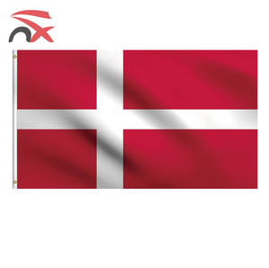 Banderas nacionales promocionales del país 100% poliéster 3x5 pies Impresión de un solo lado <span class=keywords><strong>Bandera</strong></span> de <span class=keywords><strong>Dinamarca</strong></span> para exteriores - Product Image 1