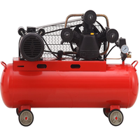 Compresseur d'air 3kw avec réservoir 200L, entraînement par courroie, moteur en cuivre, 3 pistons-moniteur de pression des pneus en métal