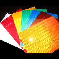 Film réfléchissant prismatique de qualité diamant, blanc, PMMA, personnalisé, auto-adhésif, ruban hautement réfléchissant en rouleau pour signalisation routière