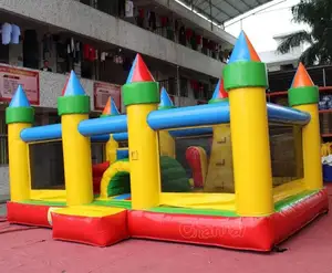 Trampolín inflable para saltar gigante para niños, Combo multicolor, castillo hinchable personalizado, arco