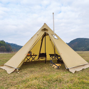 <span class=keywords><strong>Tenda</strong></span> Piramidale Grande Personalizzabile <span class=keywords><strong>per</strong></span> Campeggio Invernale con Stufa a Legna, Impermeabile in Tessuto 210T Resistente agli Strappi - Product Image 3