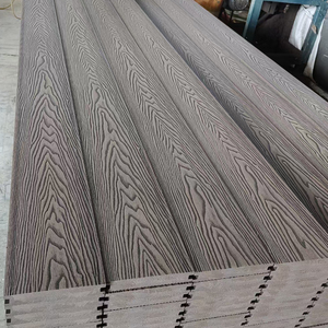 Wpc Decking Tablón Terraza al aire libre en línea 3D en relieve Wpc Floor Suelo de madera compuesto Wpc Decking Board - Product Image 2