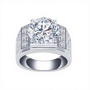 Anillo de Eternidad de Oro IGI con Diamantes Cultivados en Laboratorio, Corte Redondo de 6 Quilates, Personalizado, para Compromiso, Fiesta, Boda, Anillo de Hombre - Product Image 3