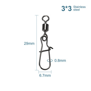 NOEBY – accessoires de pêche au leurre haute résistance, clip pivotant - Product Image 4