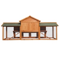 Clapet à lapin en bois Lapin Lapin Cage avec 2 pistes Maison Habitats pour petits animaux