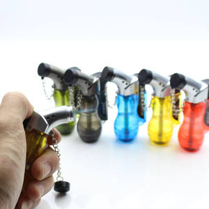 Briquet à jet de flamme réglable <span class=keywords><strong>rechargeable</strong></span> au <span class=keywords><strong>gaz</strong></span> butane visible, <span class=keywords><strong>mini</strong></span> bouteille de vin créative - Product Image 1