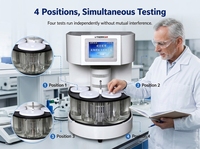 Testeur d'analyse de la rouille en phase liquide à écran tactile de 5 pouces, 4 positions, de l'environnement ambiant à 100 ° Instrument de test d'huile ASTM avec contrôle PID