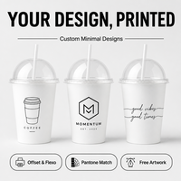 Gobelet en papier jetable de style minimaliste, simple, imprimé, avec logo personnalisé pour café, restaurant, fête