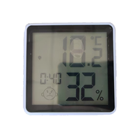 Thermomètre Hygromètre Numérique d'Intérieur Haute Précision avec Horloge, Support OEM/ODM, Matériau Plastique pour le Confort Domestique et les Tests