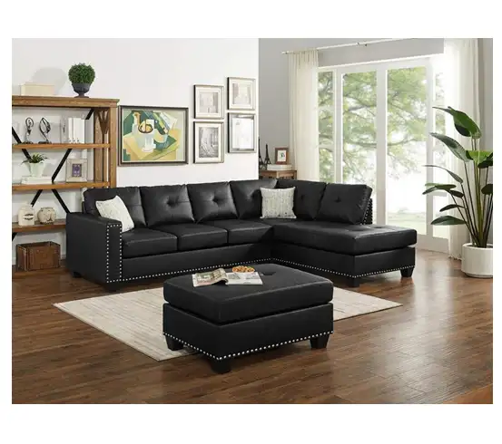 Leather Sofa 2021 Modern Design Luxury Sectional Synthetic Leather Outdor Furniture Sofa Set
