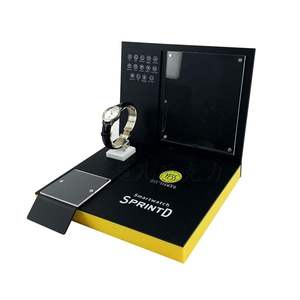 حامل عرض طراز ساعة من متجر مخصص راقي على شكل عداد إضاءة محيطة LED عرض أيقونة مخصصة - Product Image 3