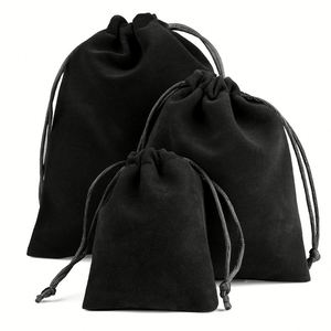 Custom Multi Colors High Quality Soft Velvet Gift Bag Drawstring Pouch with Logo - Product Image 5