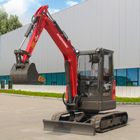 Mini-excavatrice sur chenilles en promotion, 2,7 tonnes, 3 tonnes, 5 tonnes, mini-pelle compacte pour usage domestique et minier