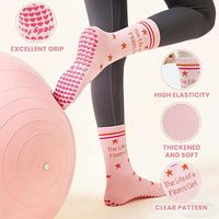 Grip-Socken Rutschfeste Anti-Rutsch Pilates Yoga-Socken Maßgefertigte Niedliche Atmungsaktive Socken für Frauen