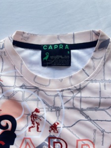 Camiseta de manga corta y cuello redondo con sublimación. hecho de malla cuadrada de poliéster de 145-150 g/m² - Product Image 3