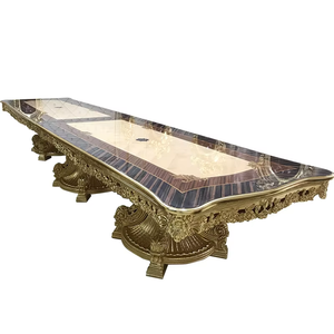 Chaises sculptées européennes en bois, meubles de maison, meubles anciens, extra-larges, personnalisées, villa, mariage, hôtel, <span class=keywords><strong>table</strong></span> à <span class=keywords><strong>manger</strong></span> pour 16 à 20 <span class=keywords><strong>personnes</strong></span> - Product Image 1