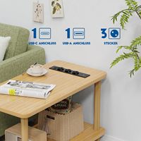 Multiprise encastrable industrielle pour bureau, station de charge dissimulée avec 2 ports USB, protection contre les surcharges, pour table d'appoint intégrée